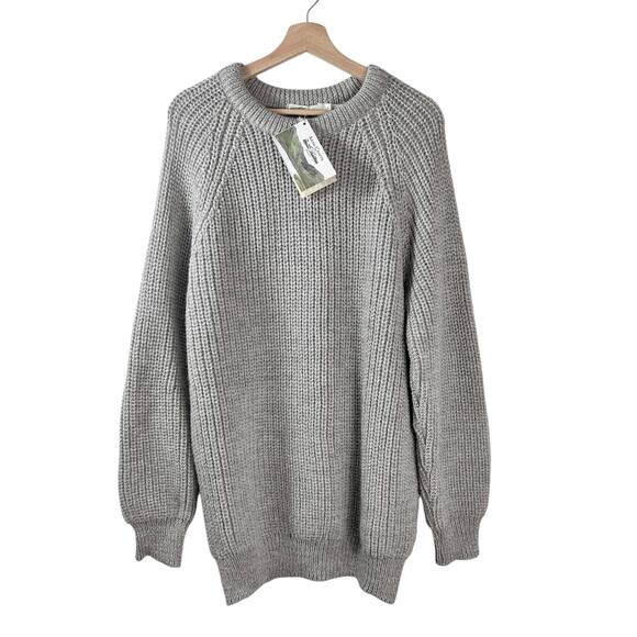 New Aran Crafts Men's Fisherman Irish Rib Crew Neck Wool Sweater Size L - Picture 2 of 7